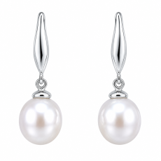 Elegant White Pearl Drop Earrings