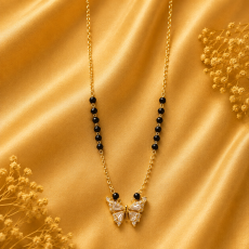 Sparkling Butterfly Pendant Mangalsutra