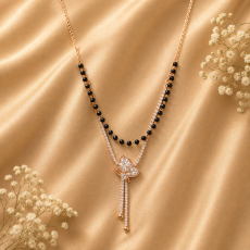 Crystal Floral Double-Layer Mangalsutra