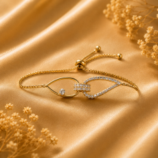 Sparkling Infinity Teardrop Adjustable Bracelet