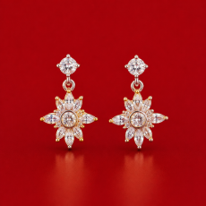 Marquise Blossom Gold-Tone Drop Earrings
