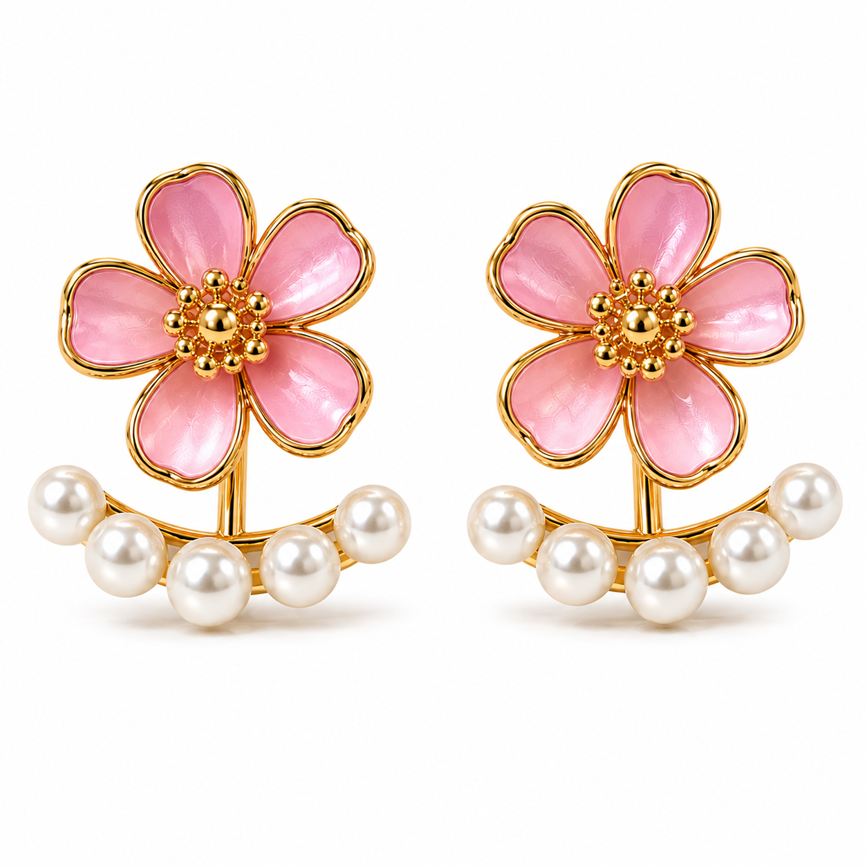 Prerna Ruby Cluster Floral Studs