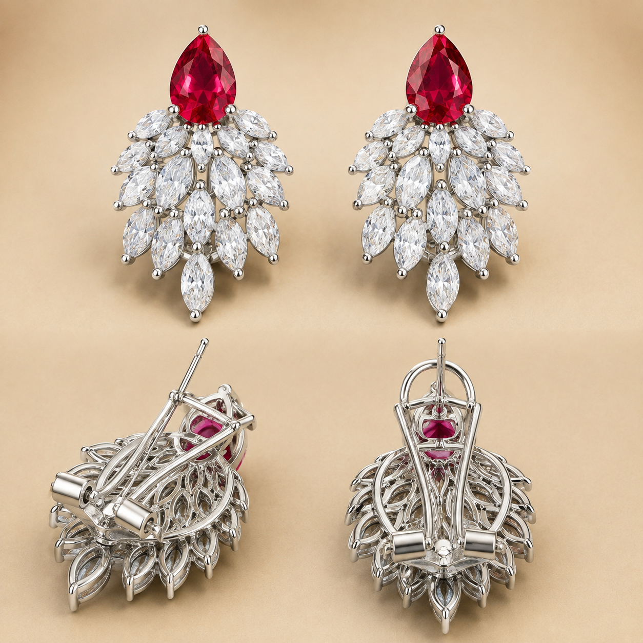 Gowri Temple Lakshmi Stud Earrings